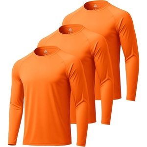 3Pack Neon Shirts for Men Long Sleeve Cooling Shirt Moisture Wicking Breathable Dry Fit Shirt Work Shirts Men Construction