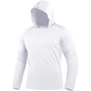 ZITY 5 Pack Men’s Sun Protection Long Sleeve Hoodie Shirts UPF 50+ Fishing Shirts Lightweight Athletic Rash Guard Sweatshirts(Pearl White)