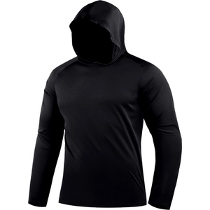 ZITY 5 Pack Men’s Sun Protection Long Sleeve Hoodie Shirts UPF 50+ Fishing Shirts Lightweight Athletic Rash Guard Sweatshirts(Pure Black)