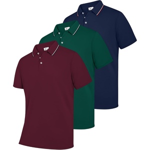 ZITY Mens Polo Shirts Short Sleeve Casual Summer Collared Golf Shirts(Navy/Green/Red)