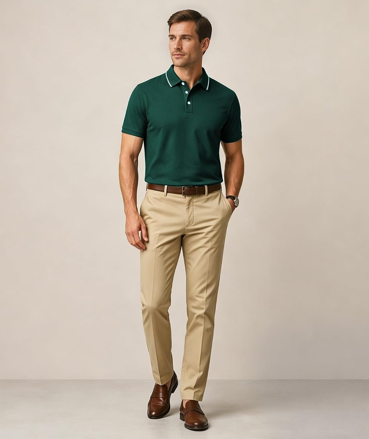 image:imageZITY 3 Pack Mens Polo Shirts Short Sleeve Casual Summer Collared Golf ShirtsNavyGreenRed