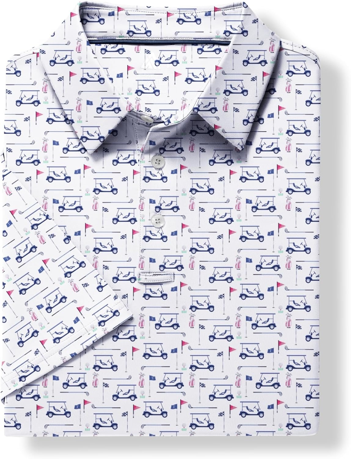 image:imageZITY Mens Golf Polo Shirts Short Sleeve UPF 50 Moisture Wicking Tshirt Print Pattern Machine Wash Quick Drying Breathable Stretchy Soft Casual Daily Office Athletic Tennis Outdoor WorkMilk White