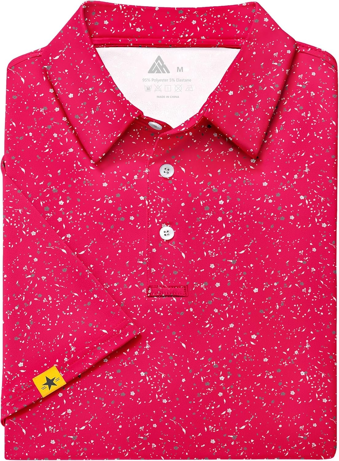 image:imageZITY Mens Golf Polo Shirts Short Sleeve UPF 50 Moisture Wicking Tshirt Print Pattern Machine Wash Quick Drying Breathable Stretchy Soft Casual Daily Office Athletic Tennis Outdoor WorkLight Red