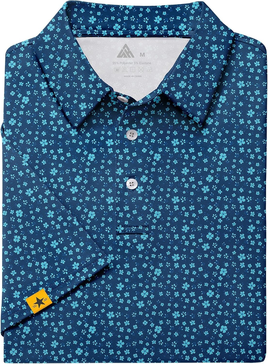 image:imageZITY Mens Golf Polo Shirts Short Sleeve UPF 50 Moisture Wicking Tshirt Print Pattern Machine Wash Quick Drying Breathable Stretchy Soft Casual Daily Office Athletic Tennis Outdoor WorkLegion Blue