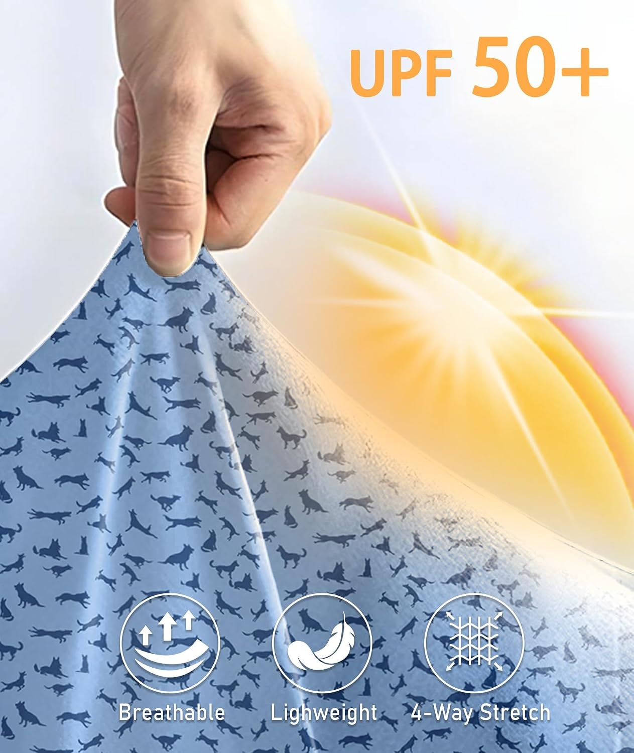image:imageZITY Mens Golf Polo Shirts Short Sleeve UPF 50 Moisture Wicking Tshirt Print Pattern Machine Wash Quick Drying Breathable Stretchy Soft Casual Daily Office Athletic Tennis Outdoor WorkPale Blue
