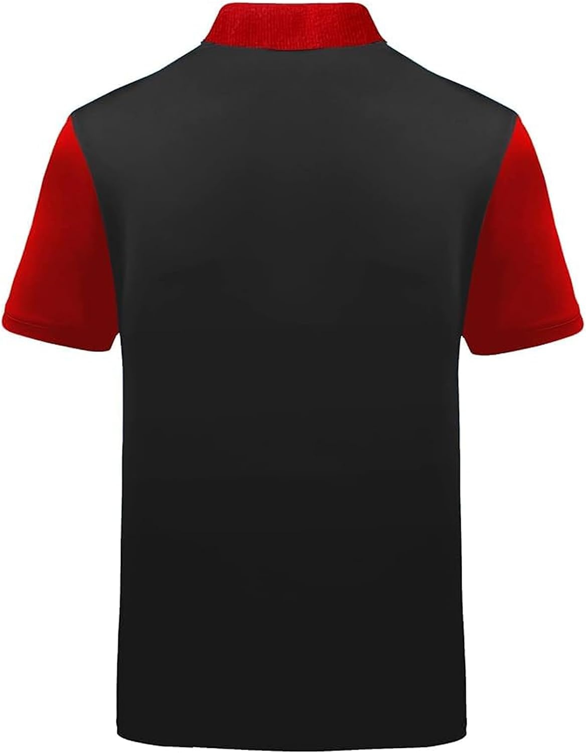 image:imageZITY Mens Golf Shirt Short Sleeve Athletic Casual Work Collared Polo Tshirt UPF 50 QuickDrying Moisture Wicking Breathable Soft Stretchy Print Patterns Striped Outdoor Business Machine WashRed White Black