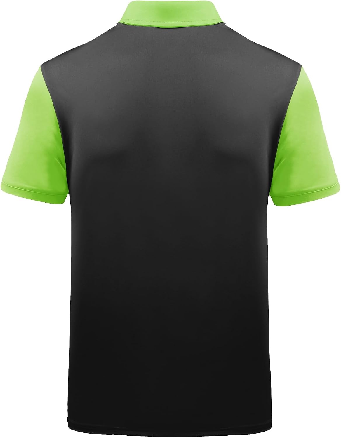 image:imageZITY Mens Golf Shirt Short Sleeve Athletic Casual Work Collared Polo Tshirt UPF 50 QuickDrying Moisture Wicking Breathable Soft Stretchy Print Patterns Striped Outdoor Business Machine WashLemon Green