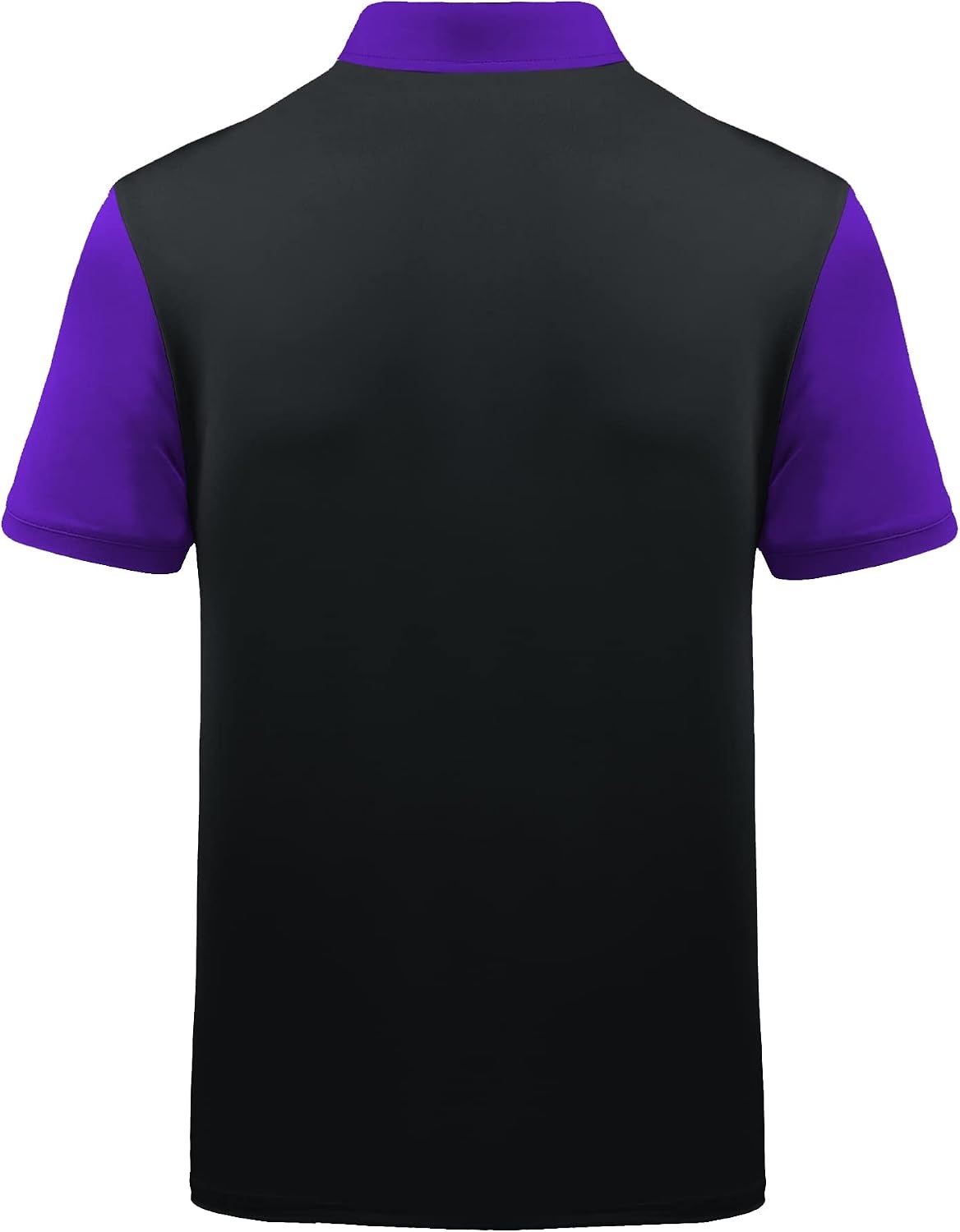 image:imageZITY Mens Golf Shirt Short Sleeve Athletic Casual Work Collared Polo Tshirt UPF 50 QuickDrying Moisture Wicking Breathable Soft Stretchy Print Patterns Striped Outdoor Business Machine WashBlack Violet