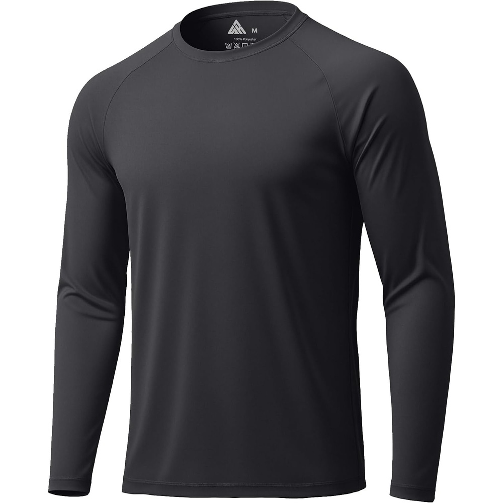 image:imageMens Long Sleeve Tee Shirts Sun Protection Fast Dry CrewNeckSunProtectionUPFUVWorkoutRunningHikingFishingCyclingCoolingMoisture WickingQuick DryAthleticBlack