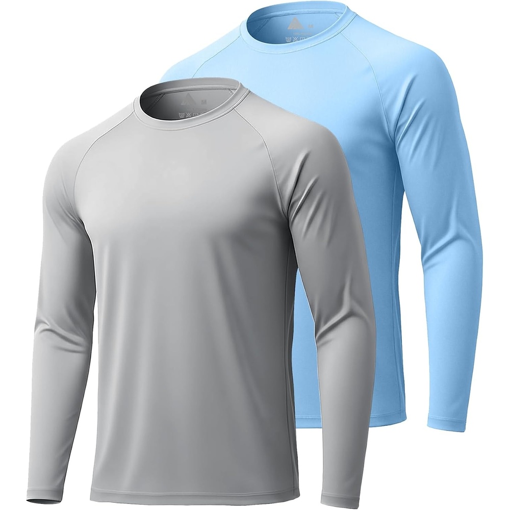 image:imageZITY 2Pack UV Shirts for Men Long Sleeve Crew NeckSun ProtectionUPFUVWorkoutRunningHikingFishingCyclingCoolingMoisture WickingQuick DryAthletic