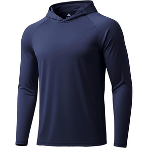 ZITY Men’s Sun Protection Hoodie Shirt Fishing Shirts for Men UPF 50+ Long Sleeve Shirt Lightweight Rash Guard(Dark Blue)