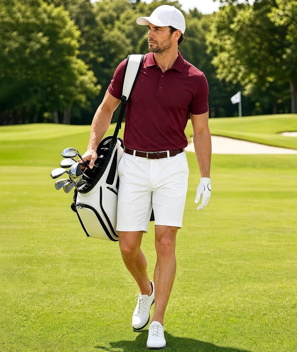 image:imageZITY 5 Pack Mens Classic Polo Shirts Short Sleeve Athletic Golf TShirtBlackAnkora RedWhiteSky BlueNavy