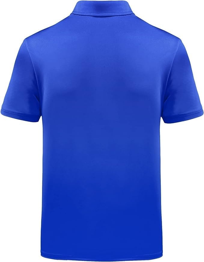 image:imageZITY Golf Polo Shirts for Men Short Sleeve UPF 50 Athletic Tennis TShirtBlue Black