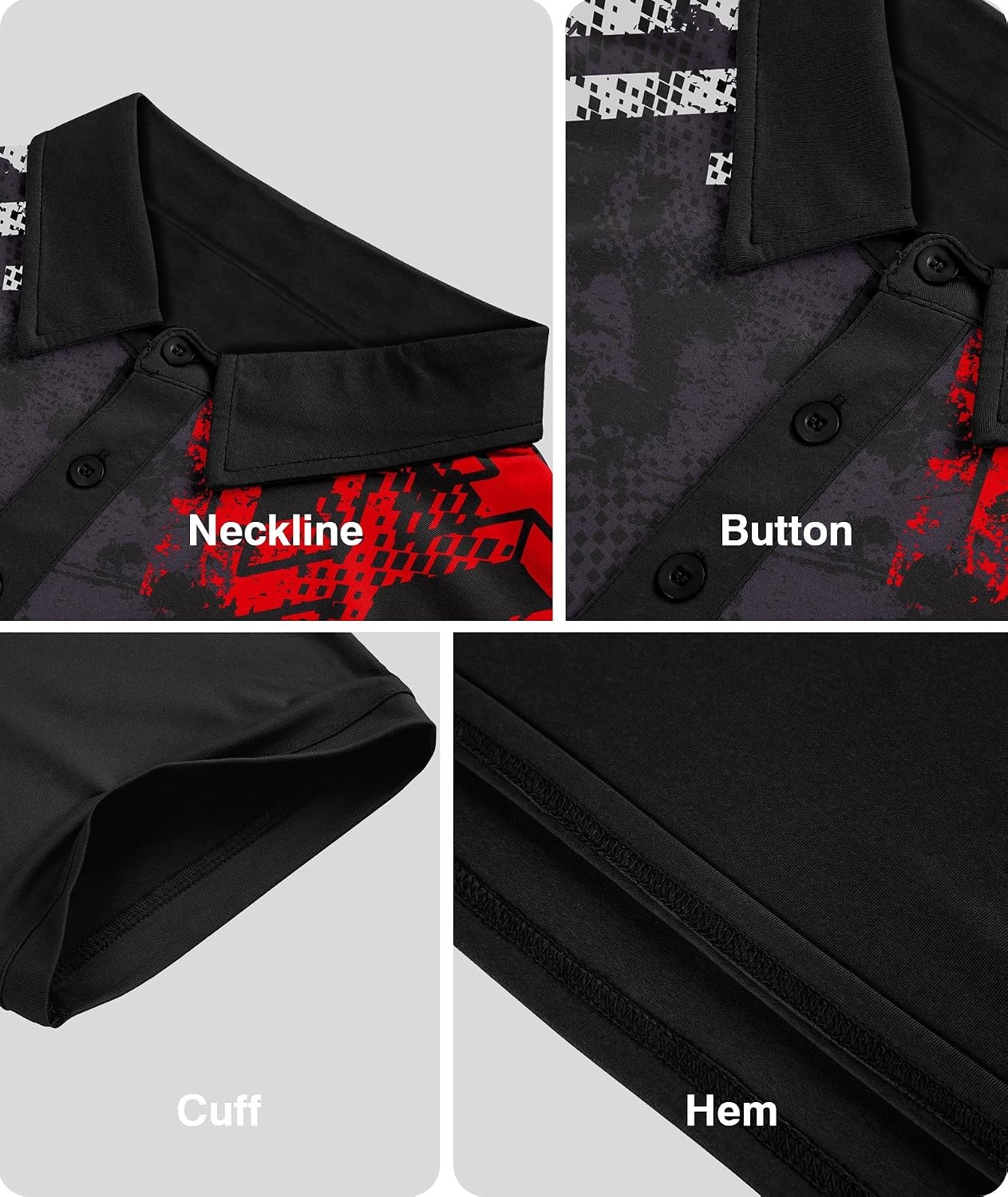 image:imageZITY Golf Polo Shirts for Men Short Sleeve UPF 50 Athletic Tennis TShirtDrb