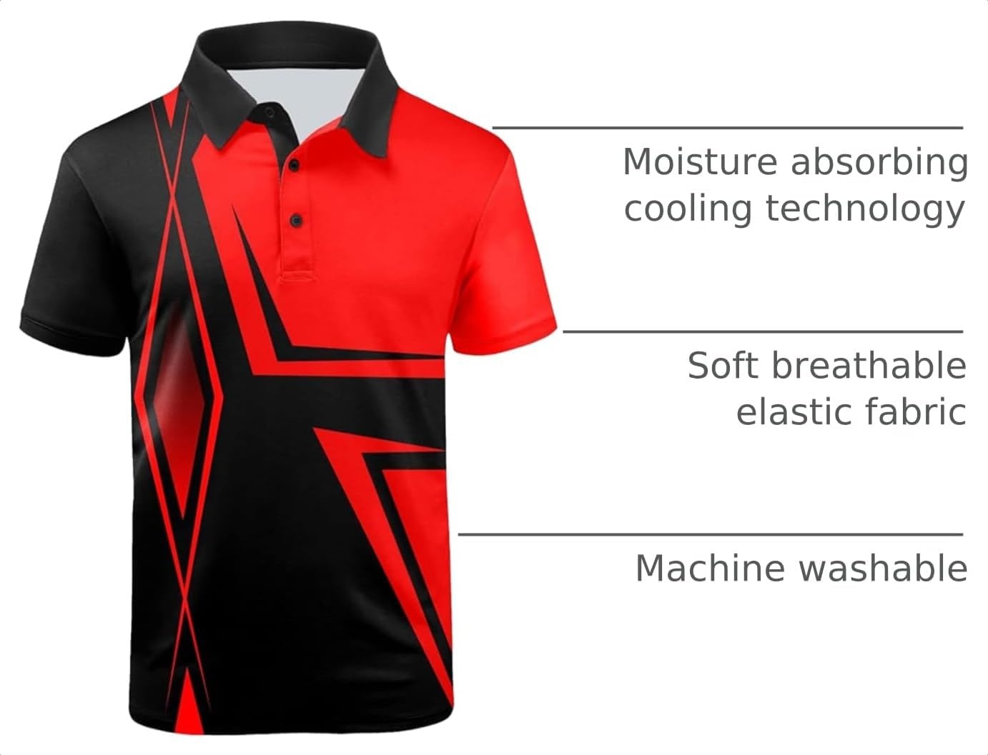 image:imageZITY Golf Polo Shirts for Men Short Sleeve UPF 50 Athletic Tennis TShirtRr