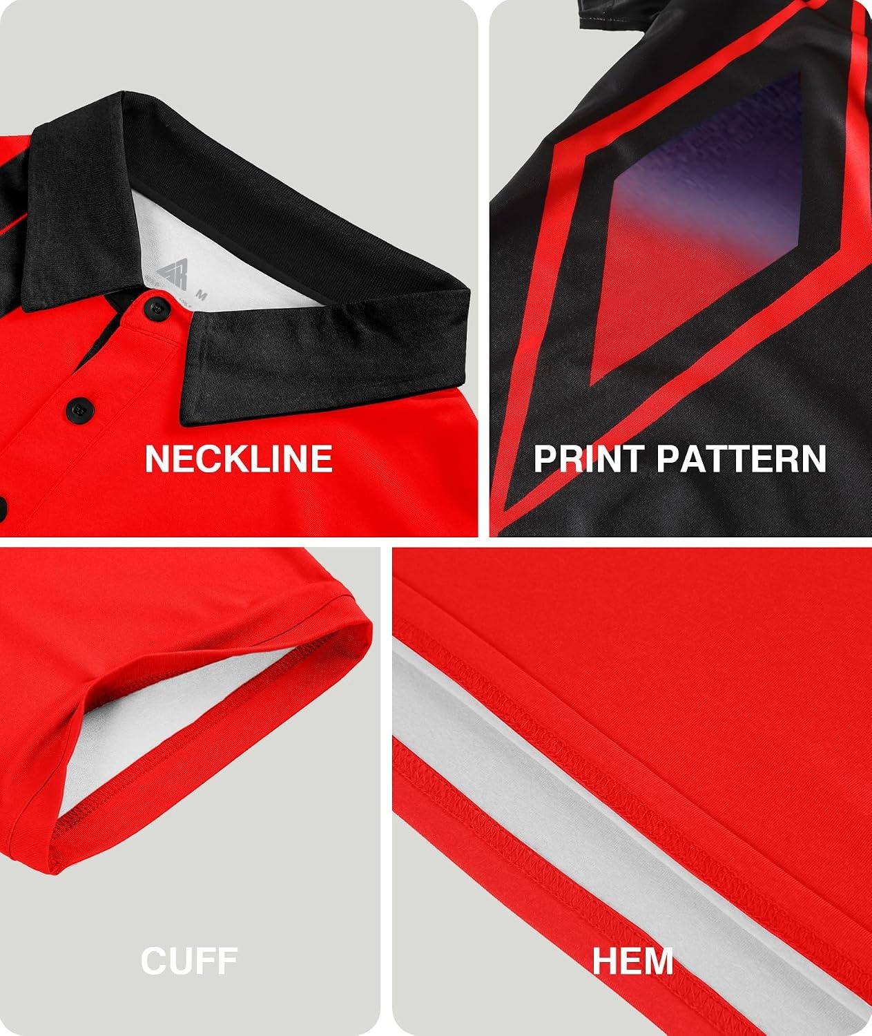 image:imageZITY Golf Polo Shirts for Men Short Sleeve UPF 50 Athletic Tennis TShirtRr