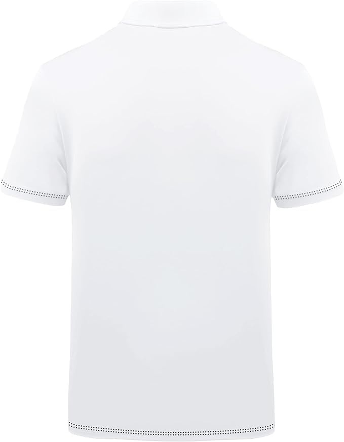 image:imageZITY Golf Polo Shirts for Men Short Sleeve UPF 50 Athletic Tennis TShirtWhite