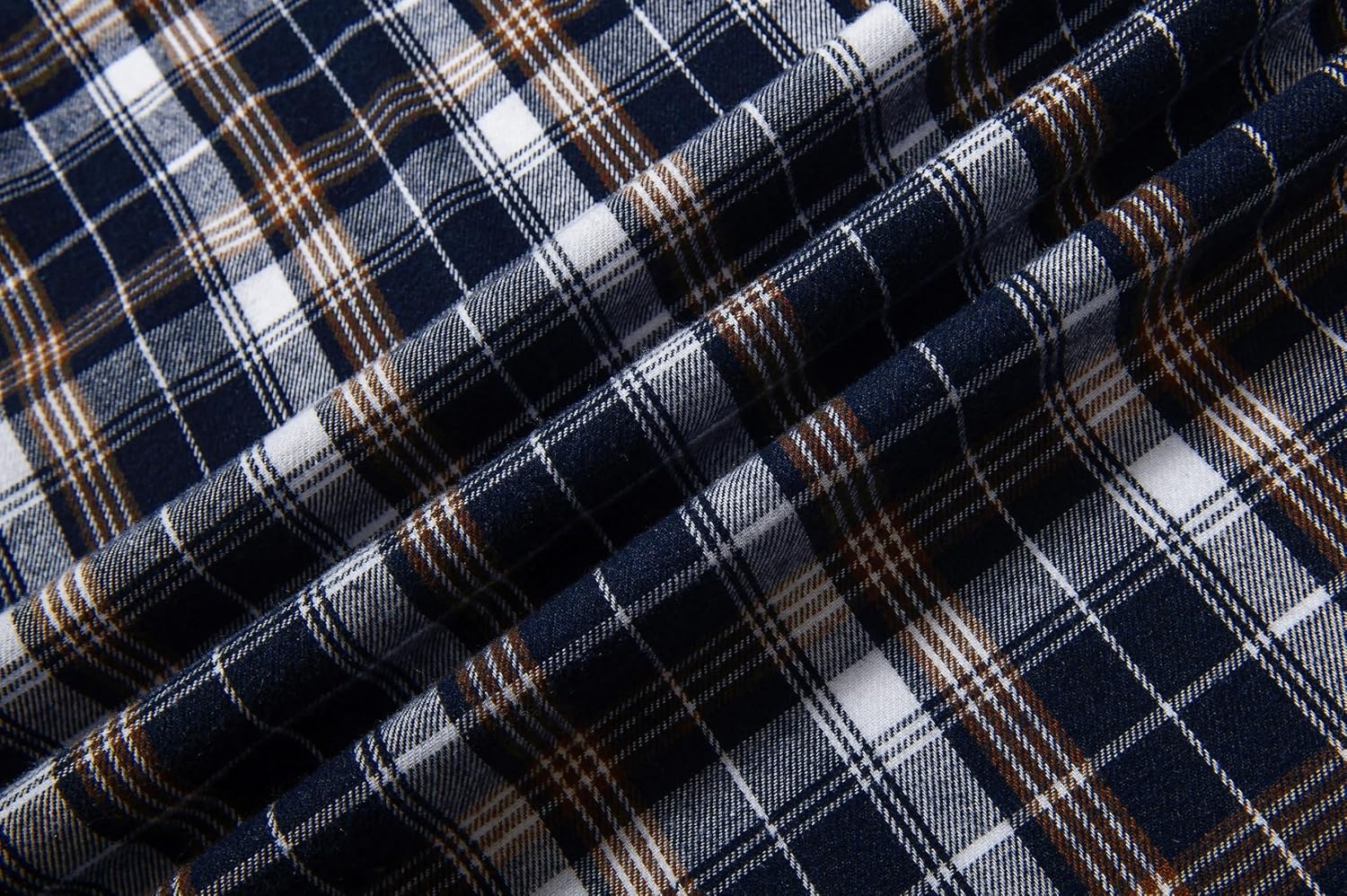 image:imageZITY Mens Flannel Hoodie Shirts Casual Button Down Long Sleeve Plaid ShirtNavy Grey White