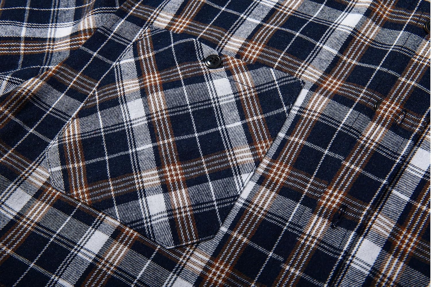 image:imageZITY Mens Flannel Hoodie Shirts Casual Button Down Long Sleeve Plaid ShirtNavy Grey White