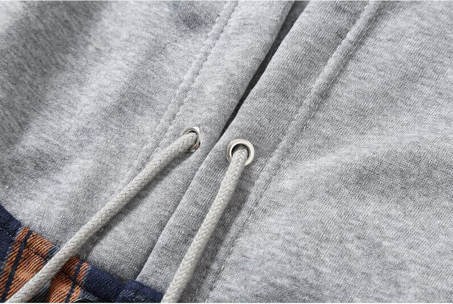 image:imageZITY Mens Flannel Hoodie Shirts Casual Button Down Long Sleeve Plaid ShirtOrange Navy