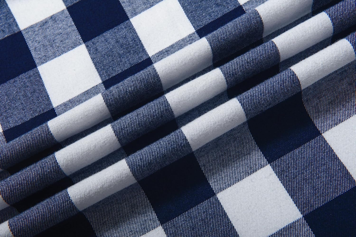 image:imageZITY Mens Flannel Hoodie Shirts Casual Button Down Long Sleeve Plaid ShirtRoyalblue White