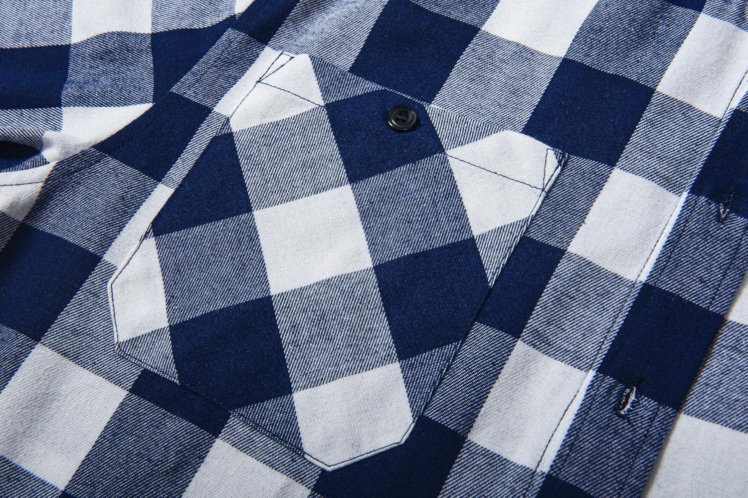 image:imageZITY Mens Flannel Hoodie Shirts Casual Button Down Long Sleeve Plaid ShirtRoyalblue White