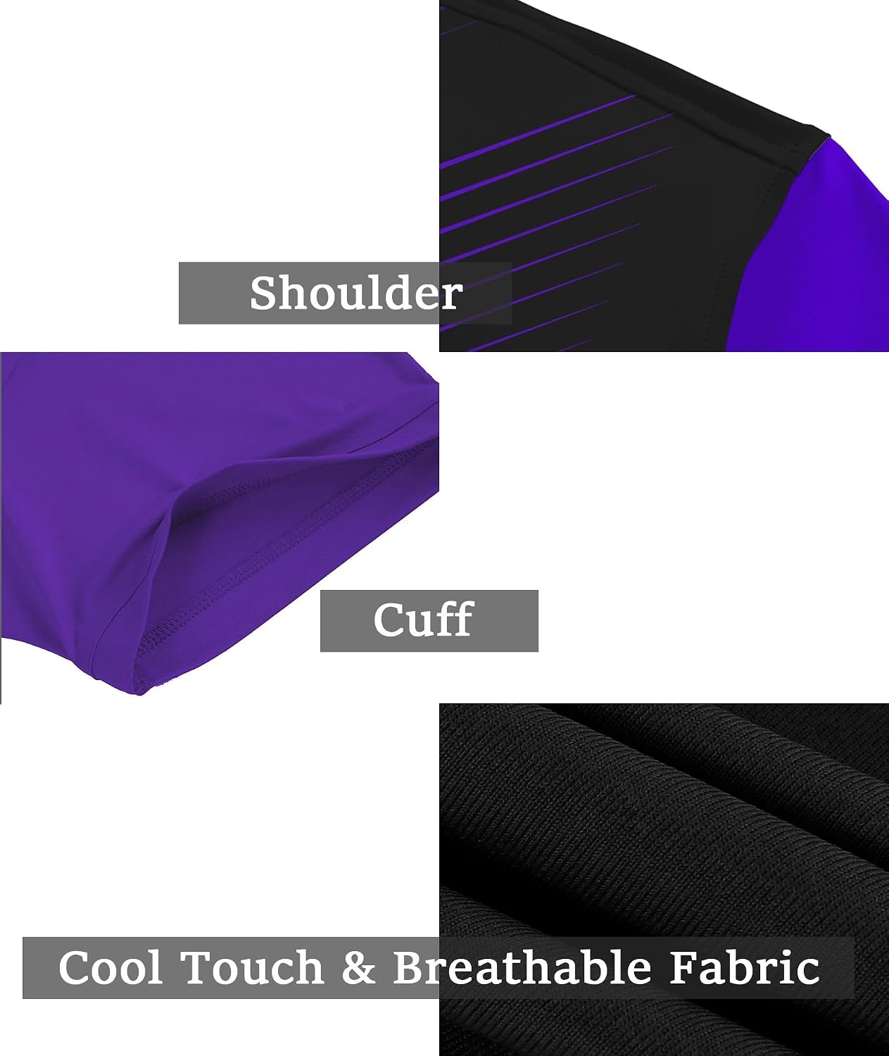 image:imageZITY Mens Golf Shirts Short Sleeve Print Patterns Casual Collared PoloBlack Violet