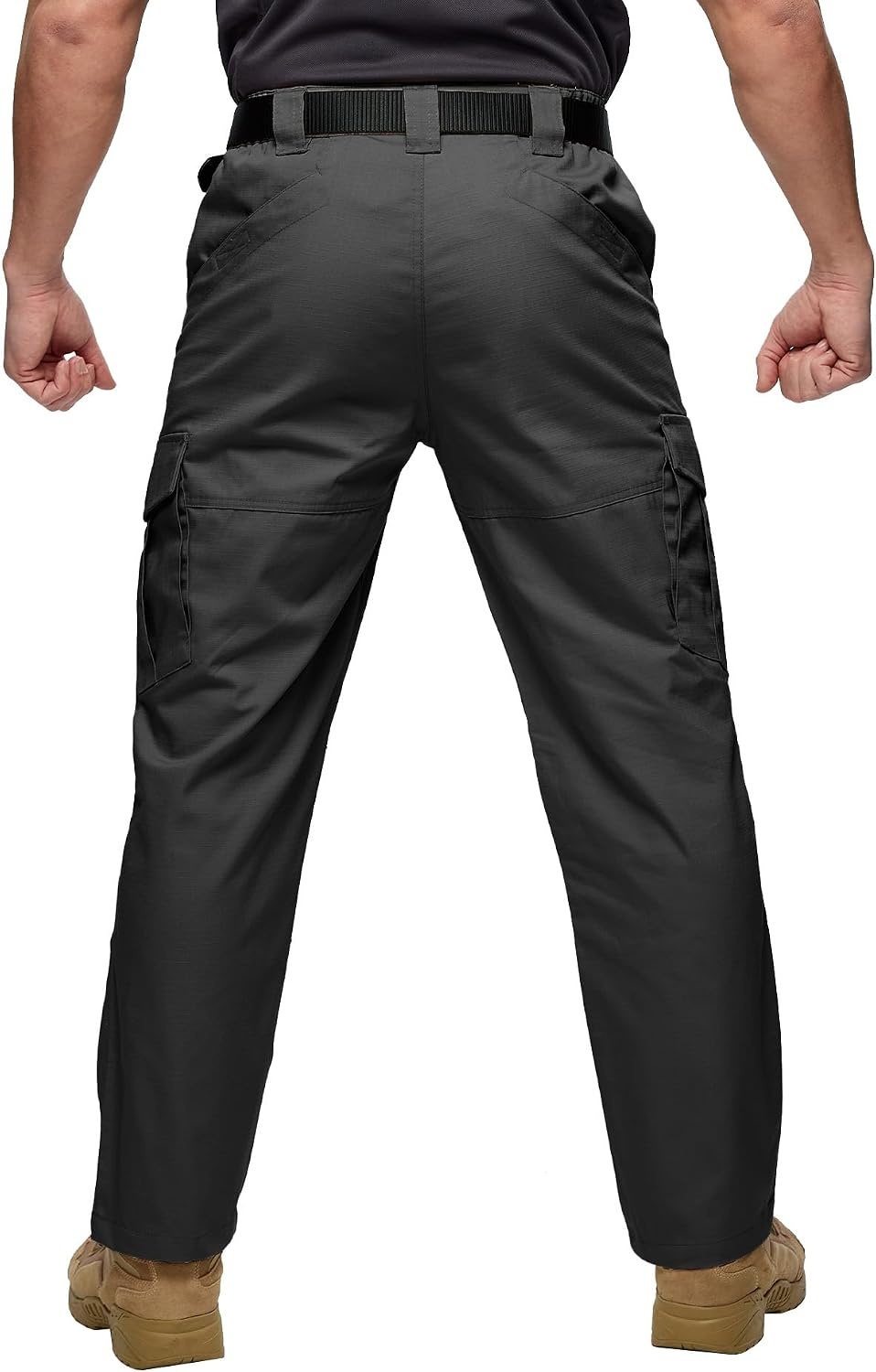 image:imageZITY Mens Tactical Work Cargo Pants Ripstop Water Resistant 9 PocketBlack