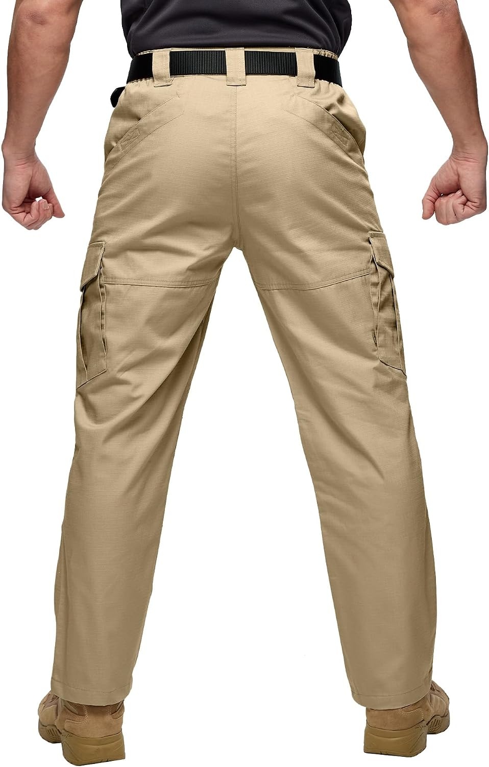 image:imageZITY Mens Tactical Work Cargo Pants Ripstop Water Resistant 9 PocketKhaki