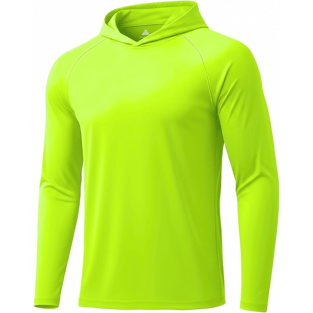 image:imageZITY Fishing Shirts for Men UPF 50 Long Sleeve Shirt Lightweight HoodiesFluorescent Green