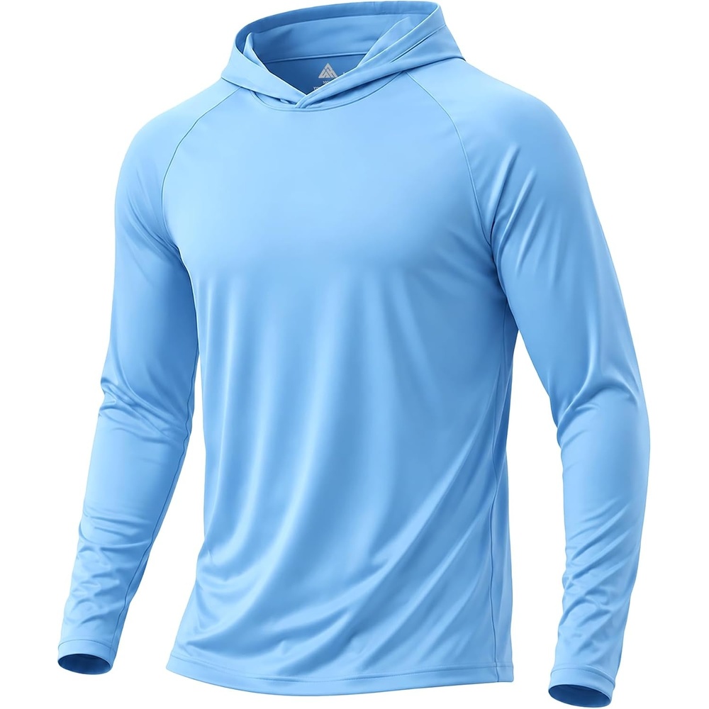 image:imageZITY Fishing Shirts for Men UPF 50 Long Sleeve Shirt Lightweight HoodiesLight Blue