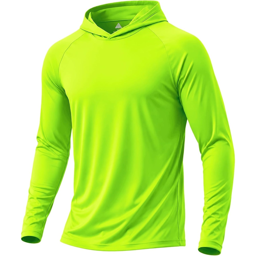 image:imageZITY Fishing Shirts for Men UPF 50 Long Sleeve Shirt Lightweight HoodiesNeon Green