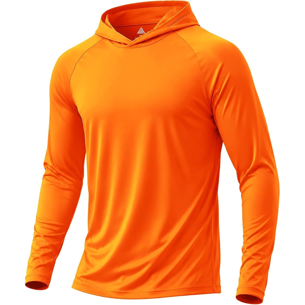 image:imageZITY Fishing Shirts for Men UPF 50 Long Sleeve Shirt Lightweight HoodiesOrange