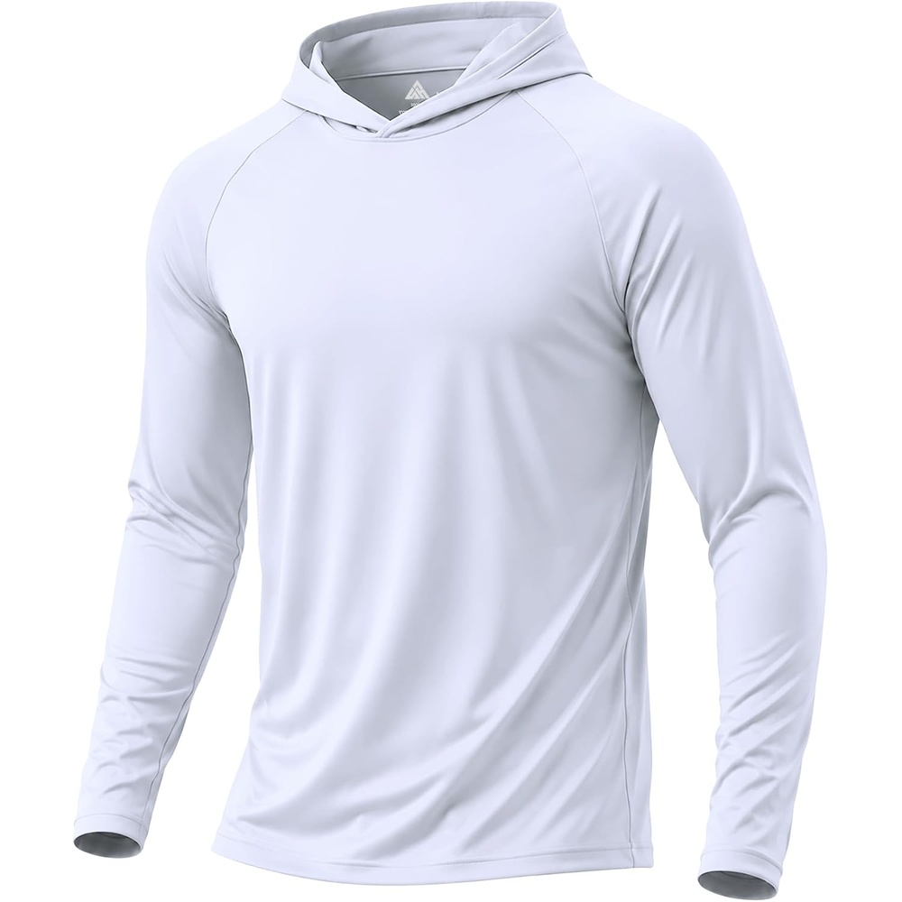 image:imageZITY Fishing Shirts for Men UPF 50 Long Sleeve Shirt Lightweight HoodiesWhite