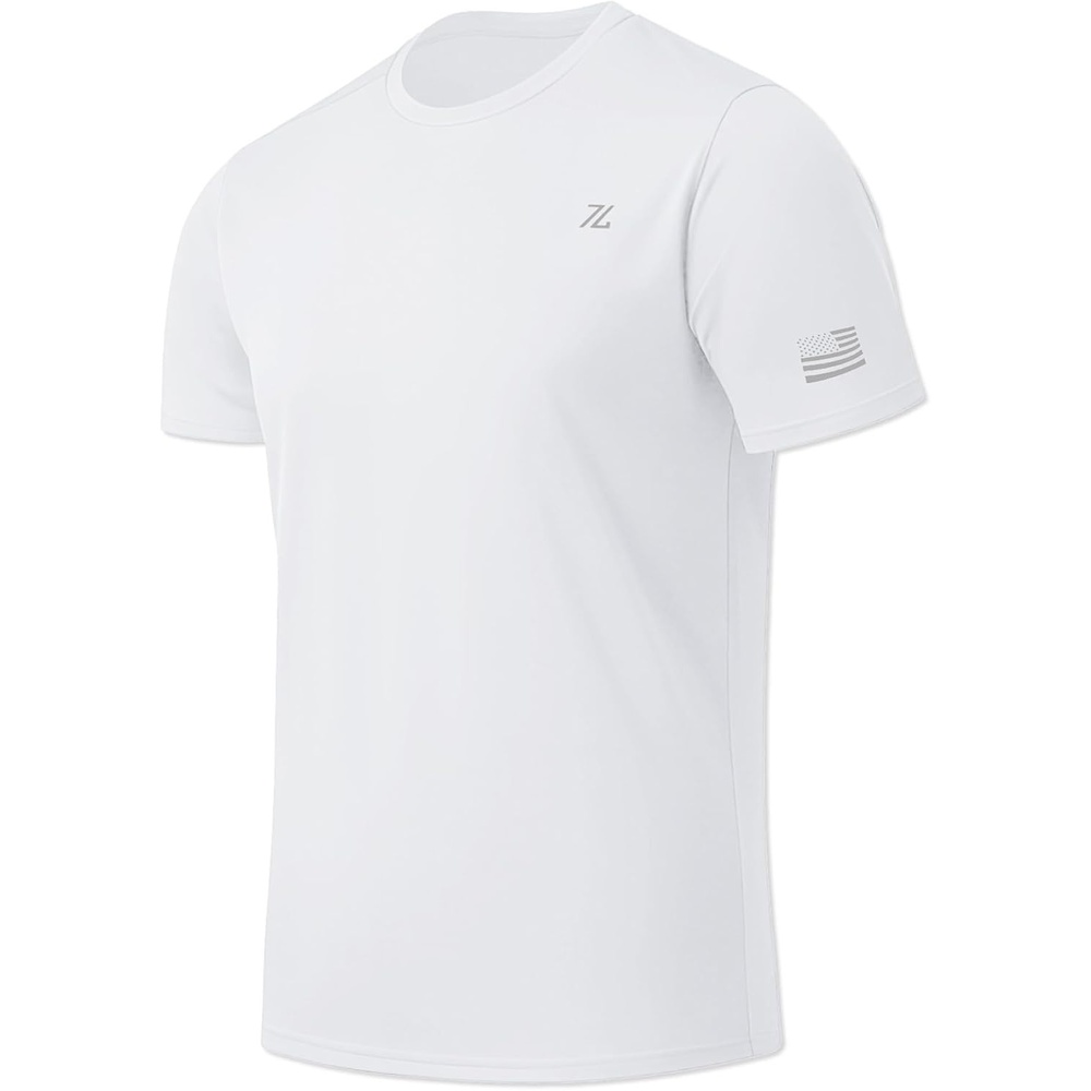 image:imageZITY Mens Swim Shirt Short Sleeve UPF 50 Sun Protection Fishing Rash Guard TShirts Workout Running ShirtsWhite
