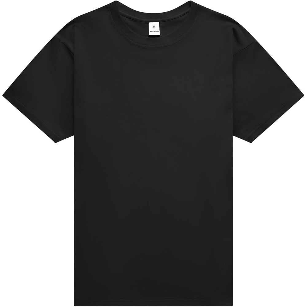 image:imageZITY Mens TShirts Cotton Crew Neck T Shirts for Men Short Sleeve Basic Undershirts Soft Casual Breathable Summer TeesBlack