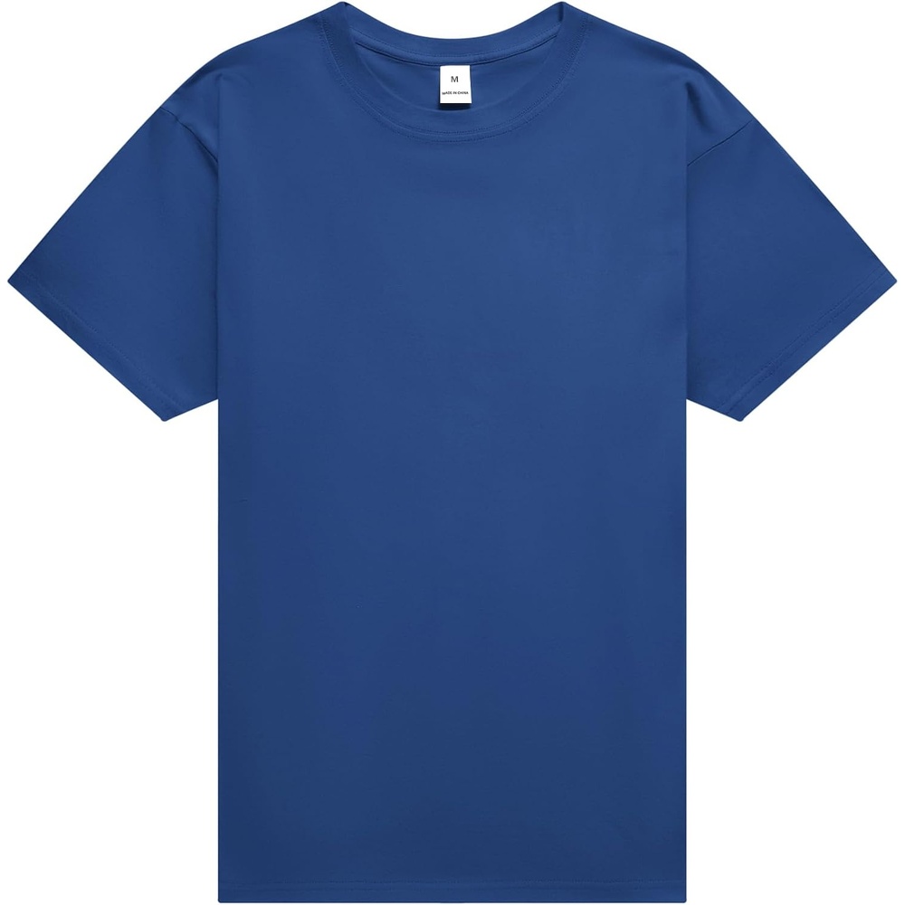 image:imageZITY Mens TShirts Cotton Crew Neck T Shirts for Men Short Sleeve Basic Undershirts Soft Casual Breathable Summer TeesBlue