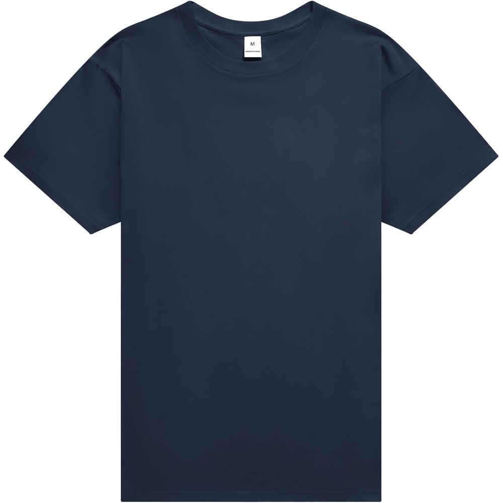 image:imageZITY Mens TShirts Cotton Crew Neck T Shirts for Men Short Sleeve Basic Undershirts Soft Casual Breathable Summer TeesDark Blue
