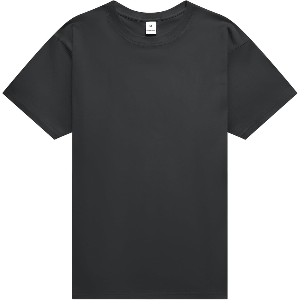 image:imageZITY Mens TShirts Cotton Crew Neck T Shirts for Men Short Sleeve Basic Undershirts Soft Casual Breathable Summer TeesDark Grey