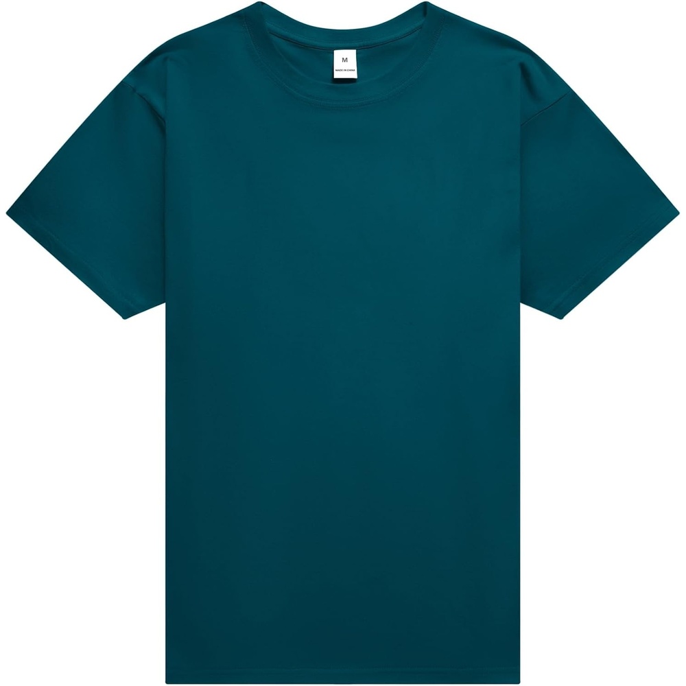 image:imageZITY Mens TShirts Cotton Crew Neck T Shirts for Men Short Sleeve Basic Undershirts Soft Casual Breathable Summer TeesDark Teal Blue