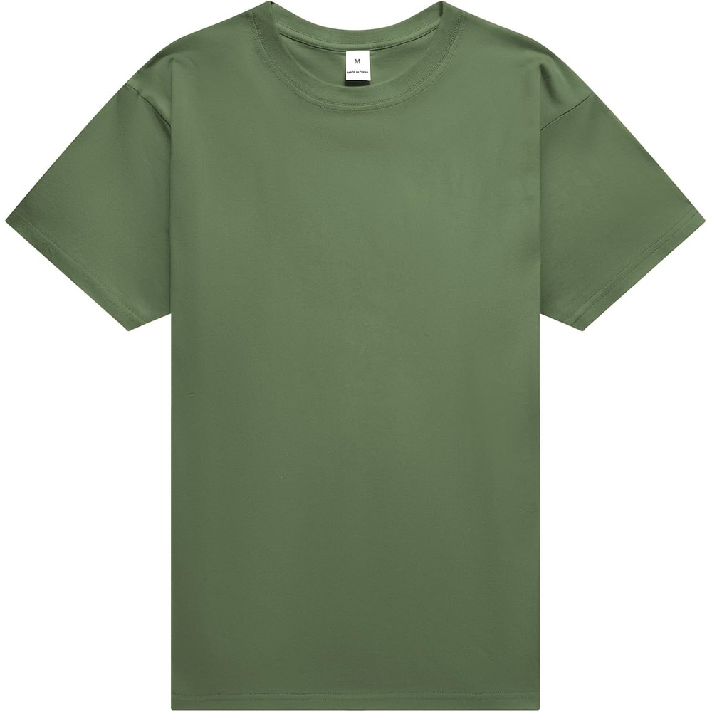 image:imageZITY Mens TShirts Cotton Crew Neck T Shirts for Men Short Sleeve Basic Undershirts Soft Casual Breathable Summer TeesGreen