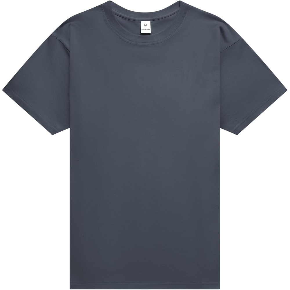 image:imageZITY Mens TShirts Cotton Crew Neck T Shirts for Men Short Sleeve Basic Undershirts Soft Casual Breathable Summer TeesGrey