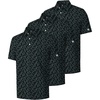 3 Dark Green Octagonal