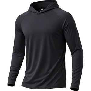 ZITY Fishing Shirts for Men UPF 50+ Long Sleeve Shirt Lightweight Hoodies(Black)