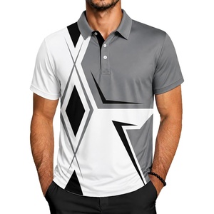 ZITY Golf Polo Shirts for Men Short Sleeve UPF 50+ Athletic Tennis T-Shirt(Black Dark Grey)