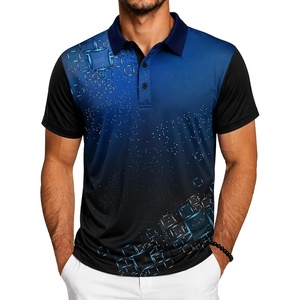 ZITY Golf Polo Shirts for Men Short Sleeve UPF 50+ Athletic Tennis T-Shirt(Block Blue)