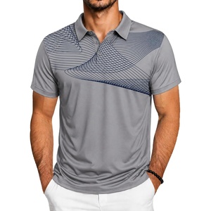 ZITY Golf Polo Shirts for Men Short Sleeve UPF 50+ Athletic Tennis T-Shirt(Grey)