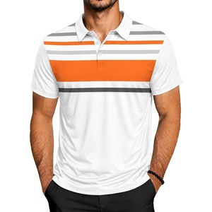 ZITY Golf Polo Shirts for Men Short Sleeve UPF 50+ Athletic Tennis T-Shirt(Orange)