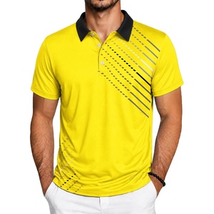 ZITY Golf Polo Shirts for Men Short Sleeve UPF 50+ Athletic Tennis T-Shirt(Yellow)