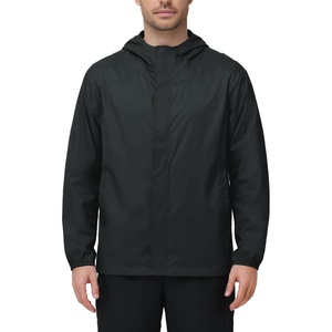 ZITY Lightweight Mens Waterproof Rain Jacket Rain Coats for Men Windbreaker(Black)